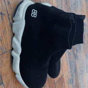 Balenciaga Black and White Sneakers Modern Sock Design